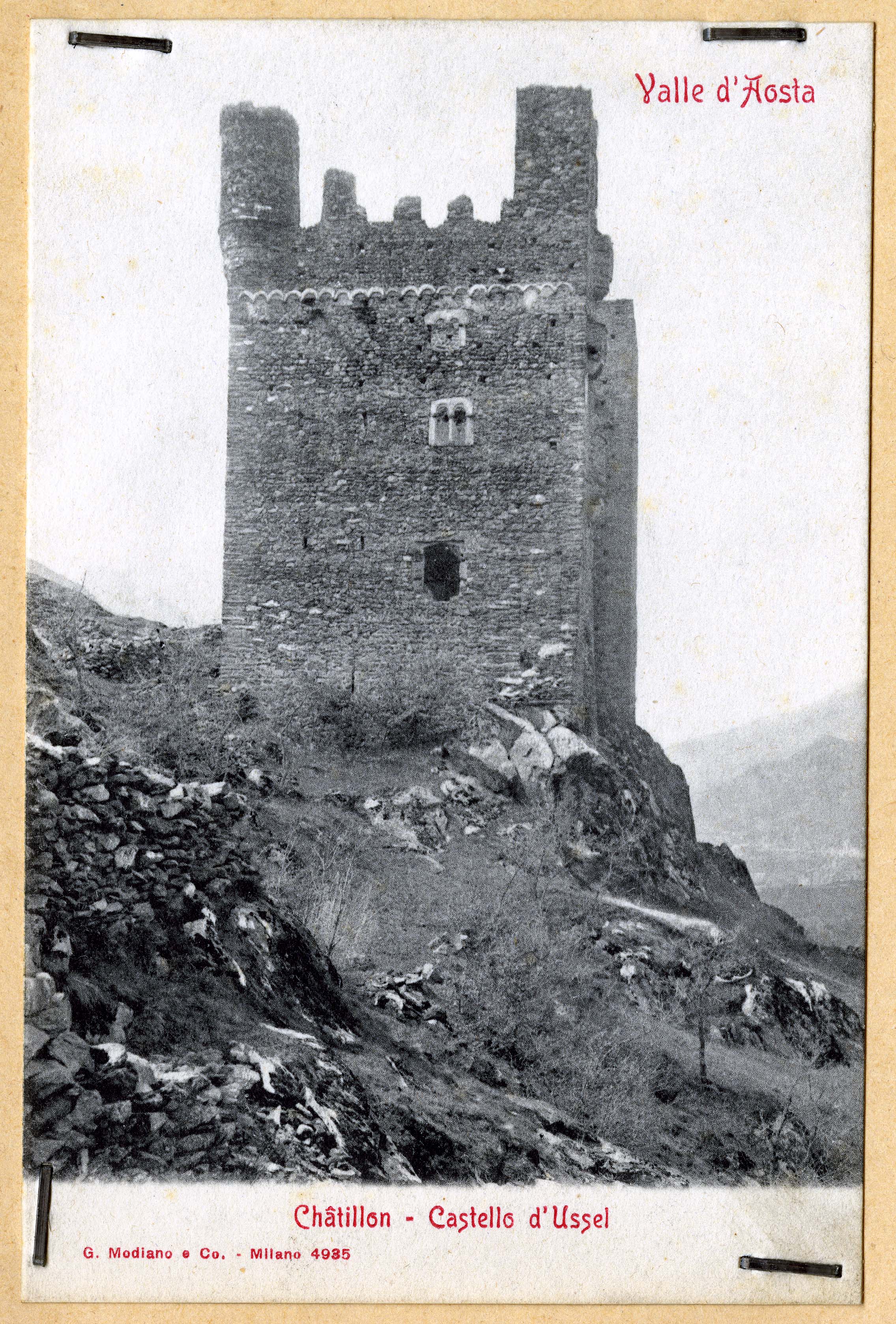 Fotografia d'epoca del Castello di Ussel